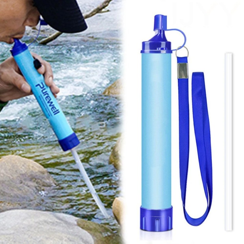Water Purification Straw - Filtro de Água Portátil para Mochileiros,