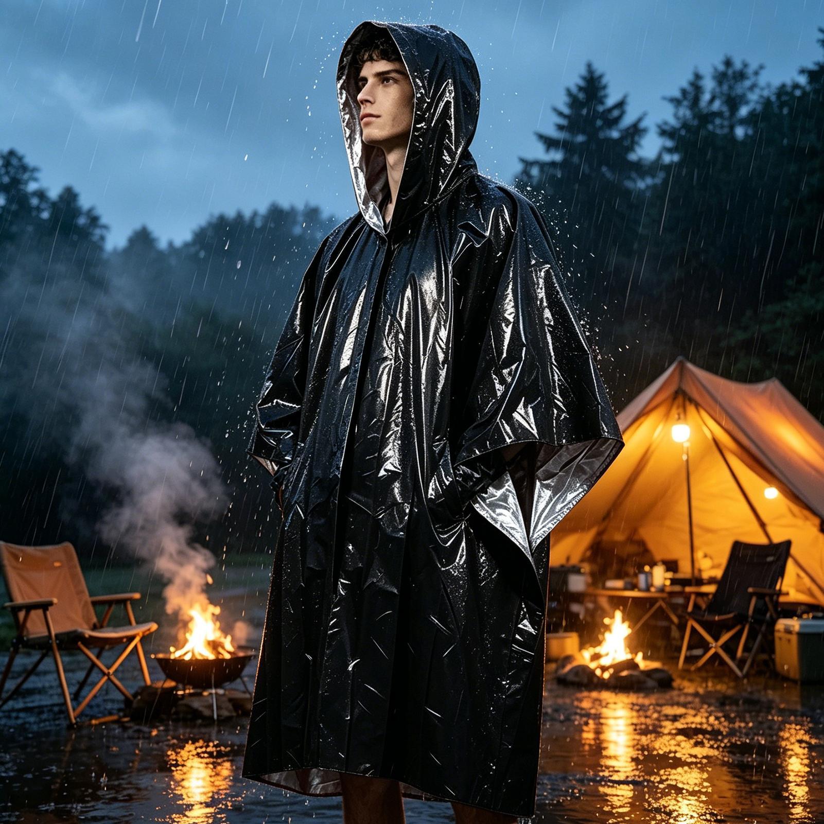 1 unidade de poncho impermeáve - Emergency Poncho Rain avaliação e preço