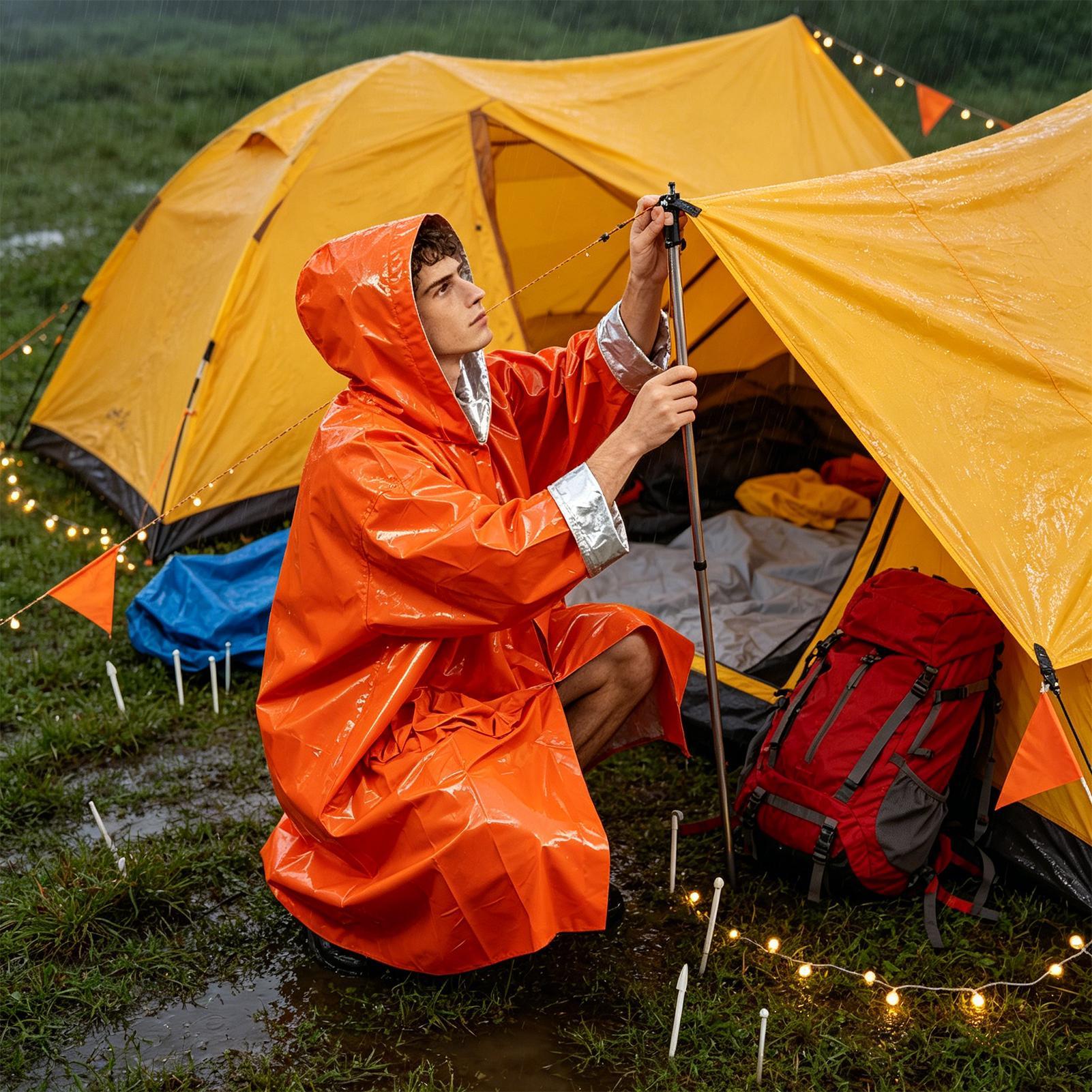 1 unidade de poncho impermeáve - Emergency Poncho Rain avaliação e preço