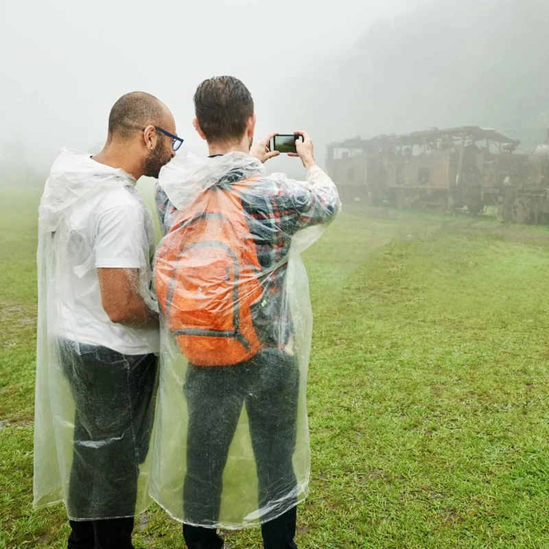 6 peças de capa de chuva desca - Emergency Poncho Rain avaliação e preço