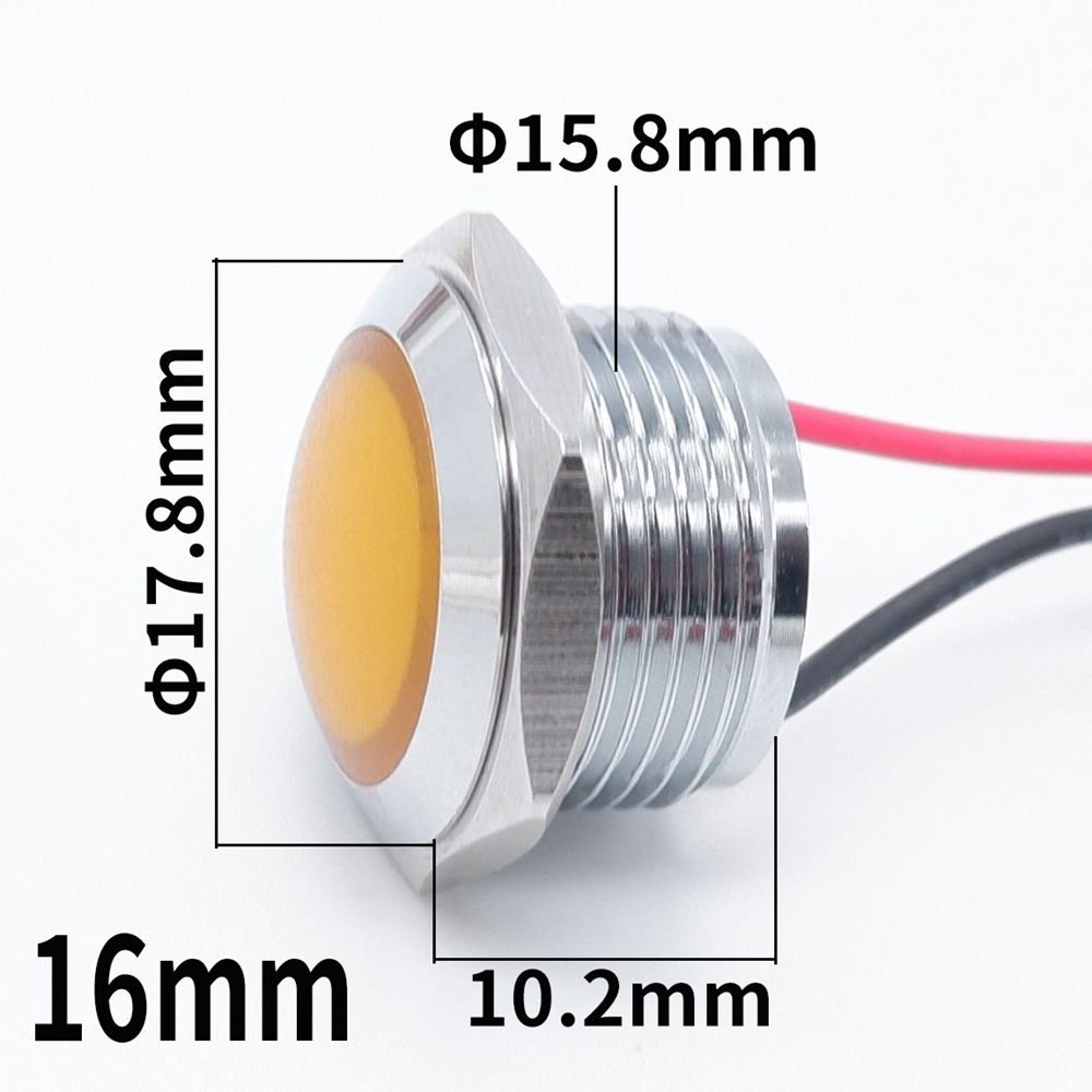 12mm 16mm 19mm 22mm metal led  - Signal Panel Orange avaliação e preço