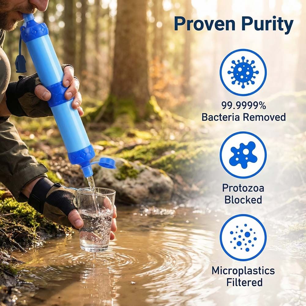 Mini filtro de água, canudo pu - Water Purification Straw avaliação e preço