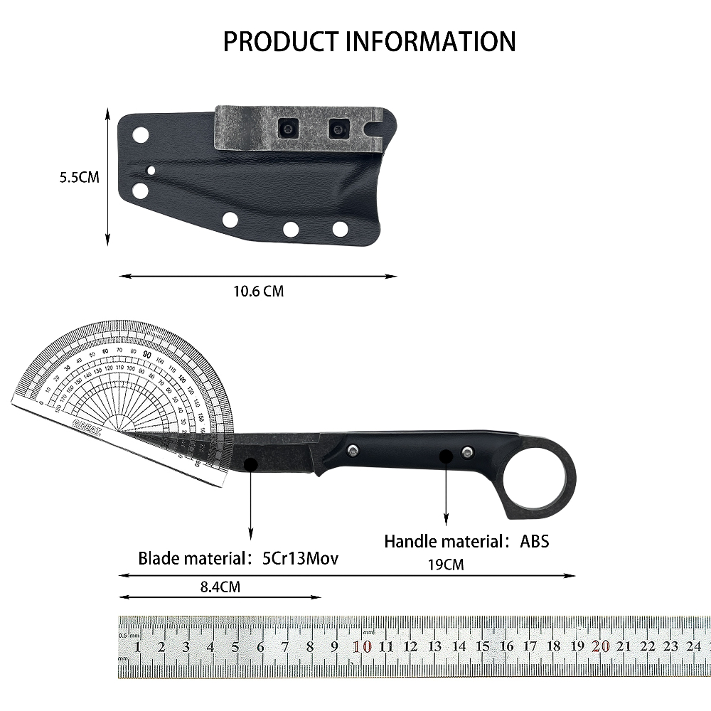 Faca de lâmina fixa 5Cr13Mov d - Bushcraft Knife Fixed avaliação e preço